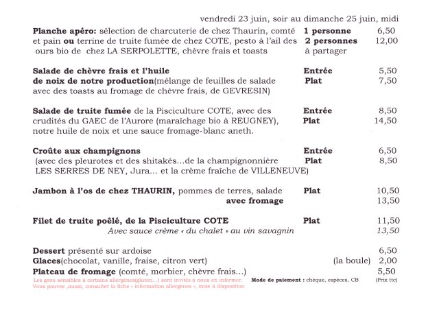 menu 23 juin