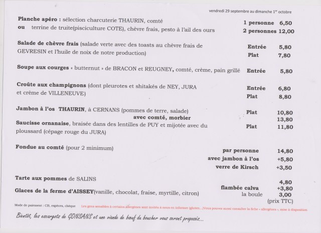 carte fin sept